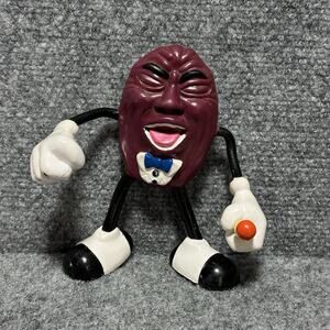 The California Raisins w/ Mic Bendable Figure - Applause - Vintage ( 1987 ) Vtg!